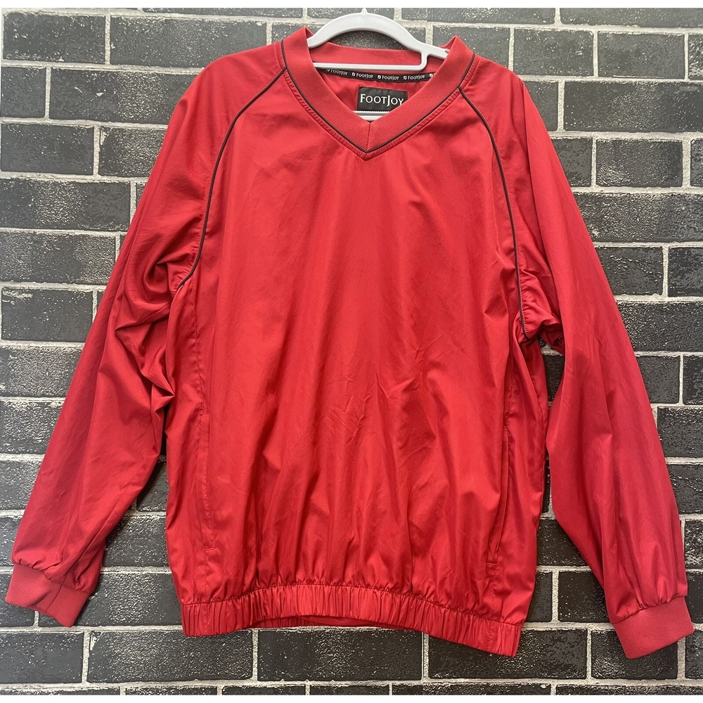 FootJoy Golf Jacket Men's Medium Pullover Wind Rain Shirt Long Sleeve zip pocket